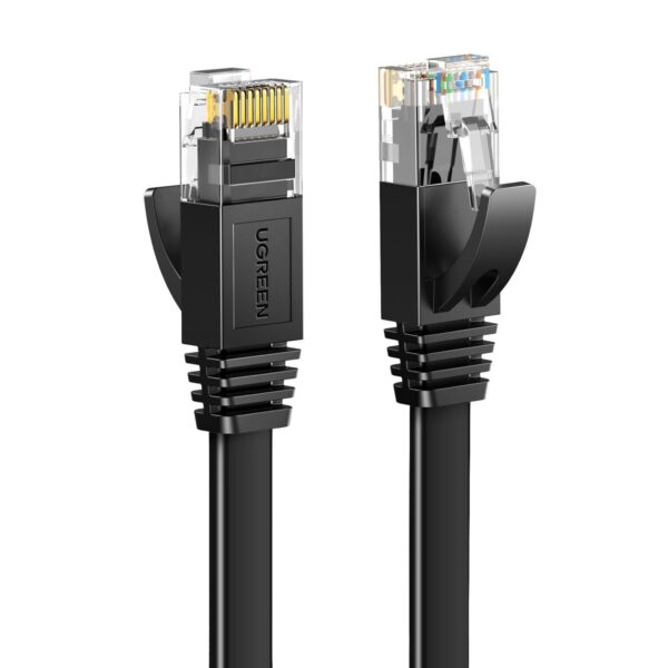 UGREEN NW102 Cat6 U/UTP Flat Ethernet Cable 0.5m - Black - Image 2
