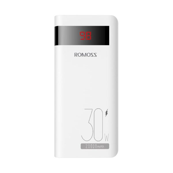 Romoss Sense 6PS Pro 20000mAh 30W Fast Charge Power Bank - White - Image 2